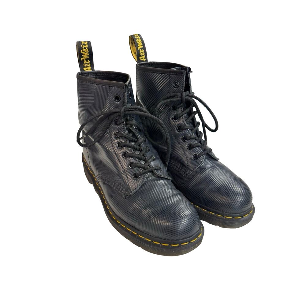 Navy Blue Pattern Doc Martens Size M8/L9